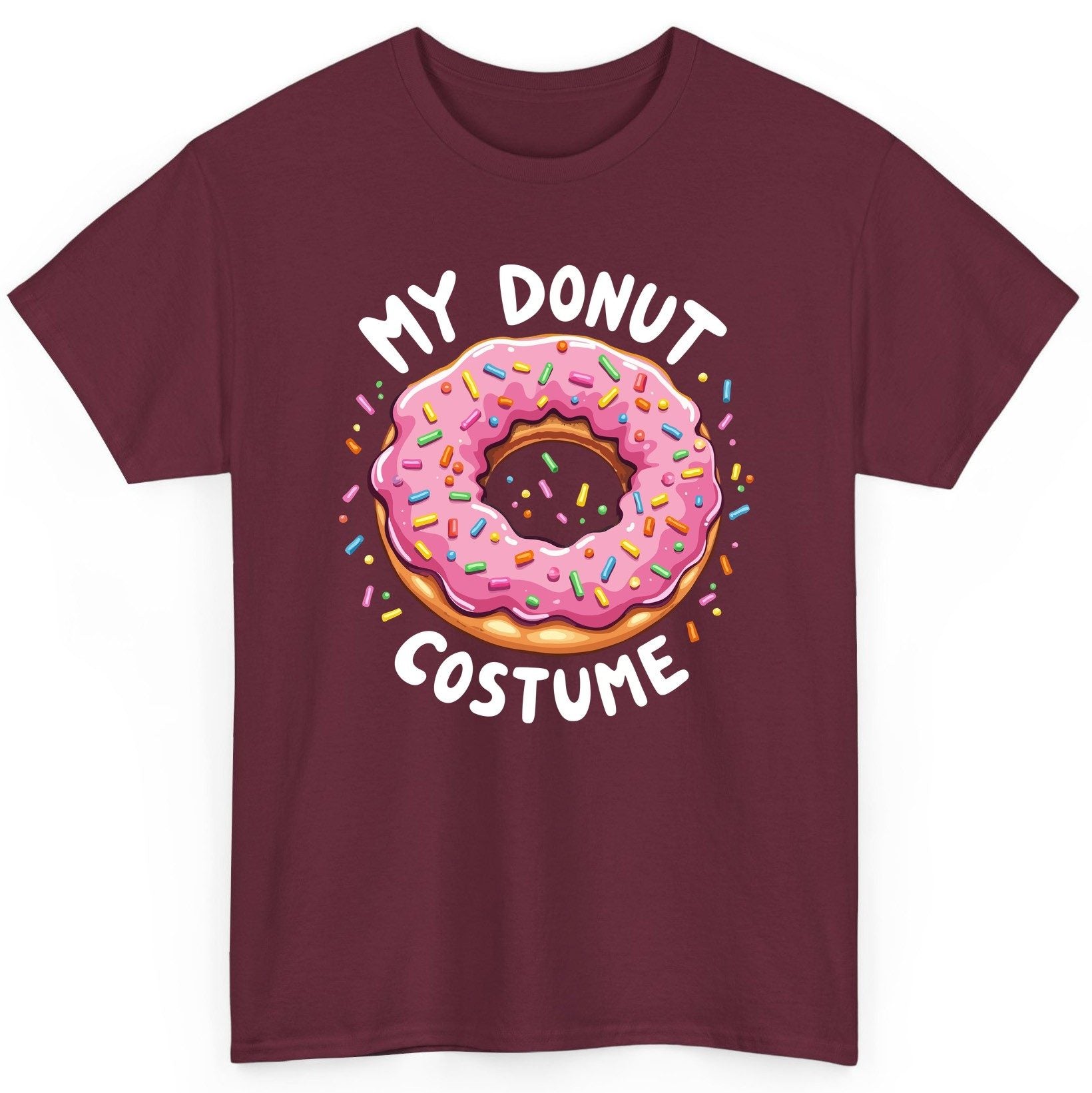 My Donut Costume donut T-Shirt Maroon product mockup