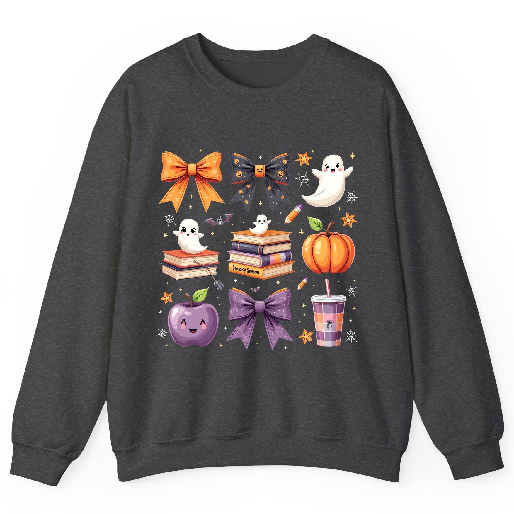 Spooky Season Halloween Sweatshirt Dark Heather product mockup