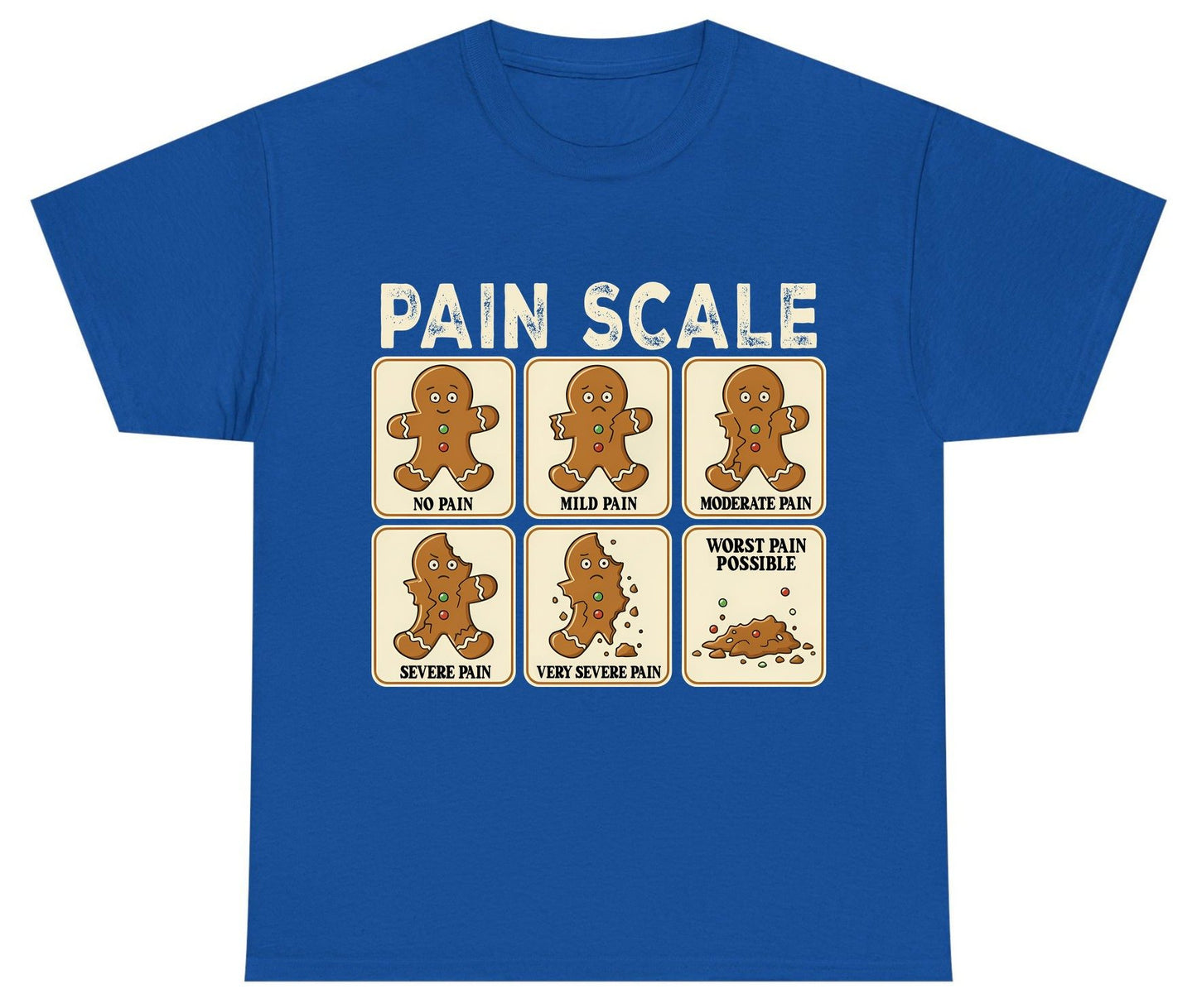 Pain Scale gingerbread man pain scale Youth T-Shirt Royal product mockup