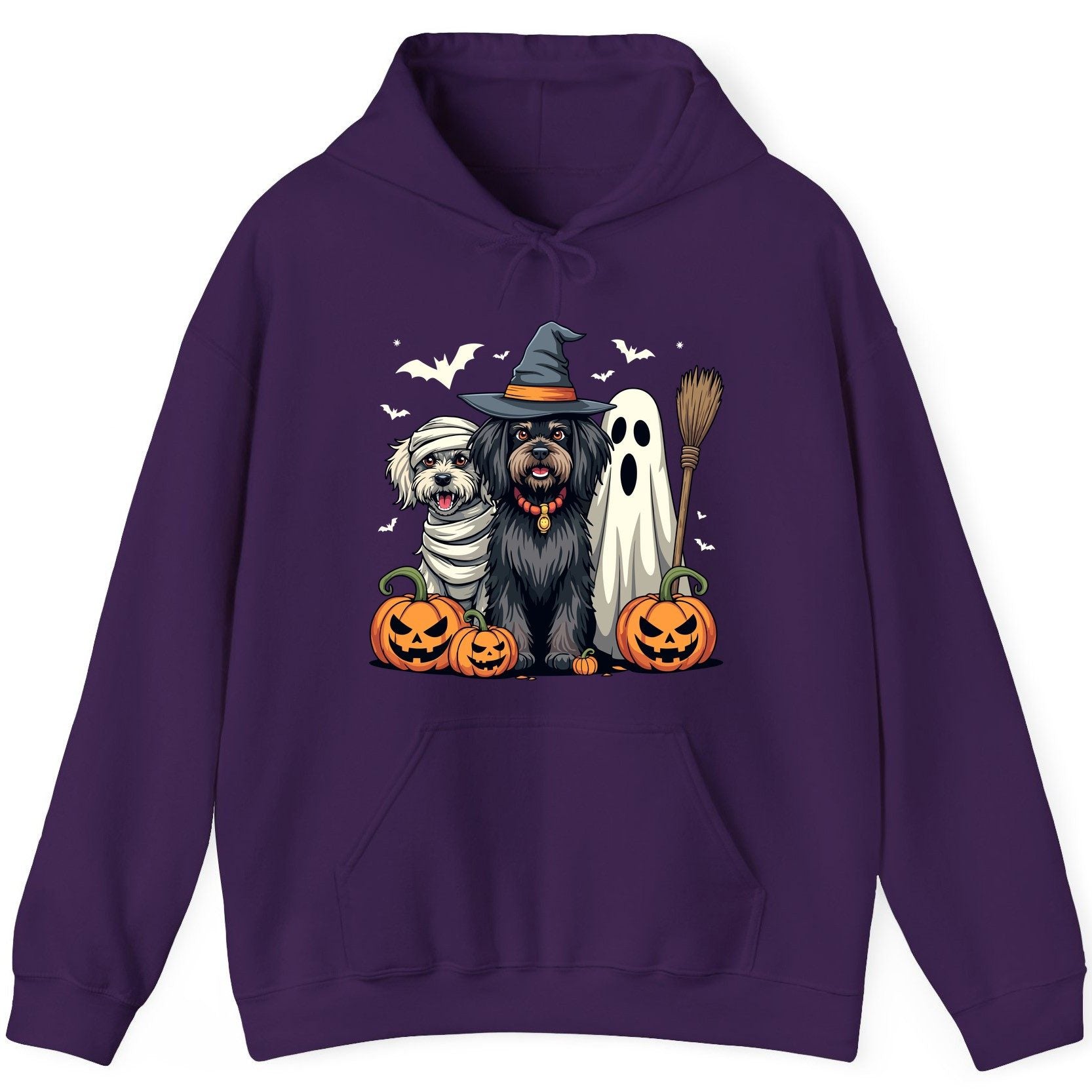Halloween Dogs in Costumes Halloween dogs Hoodie Purple product mockup