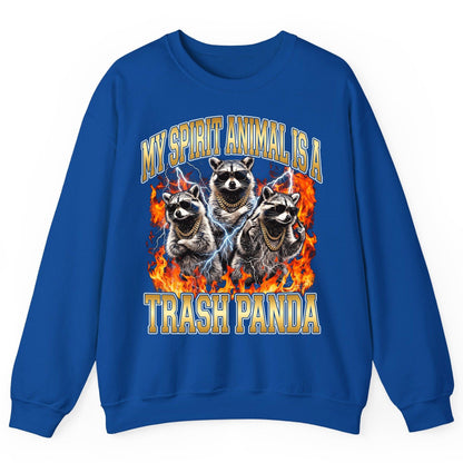 My Spirit Animal Is a Trash Panda raccoon Sweatshirt Royal product mockup
