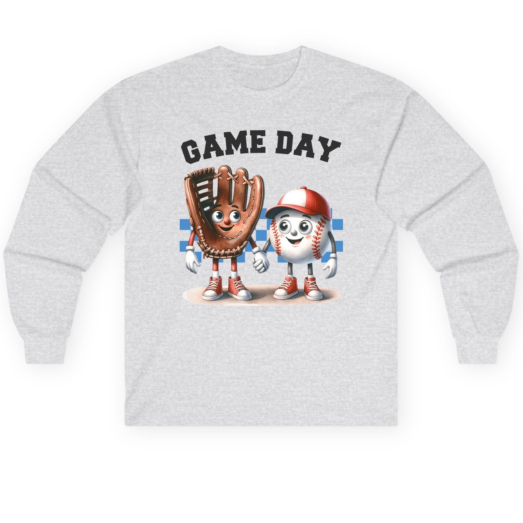 Game Day baseball Long Sleeve Tee Ash product mockup