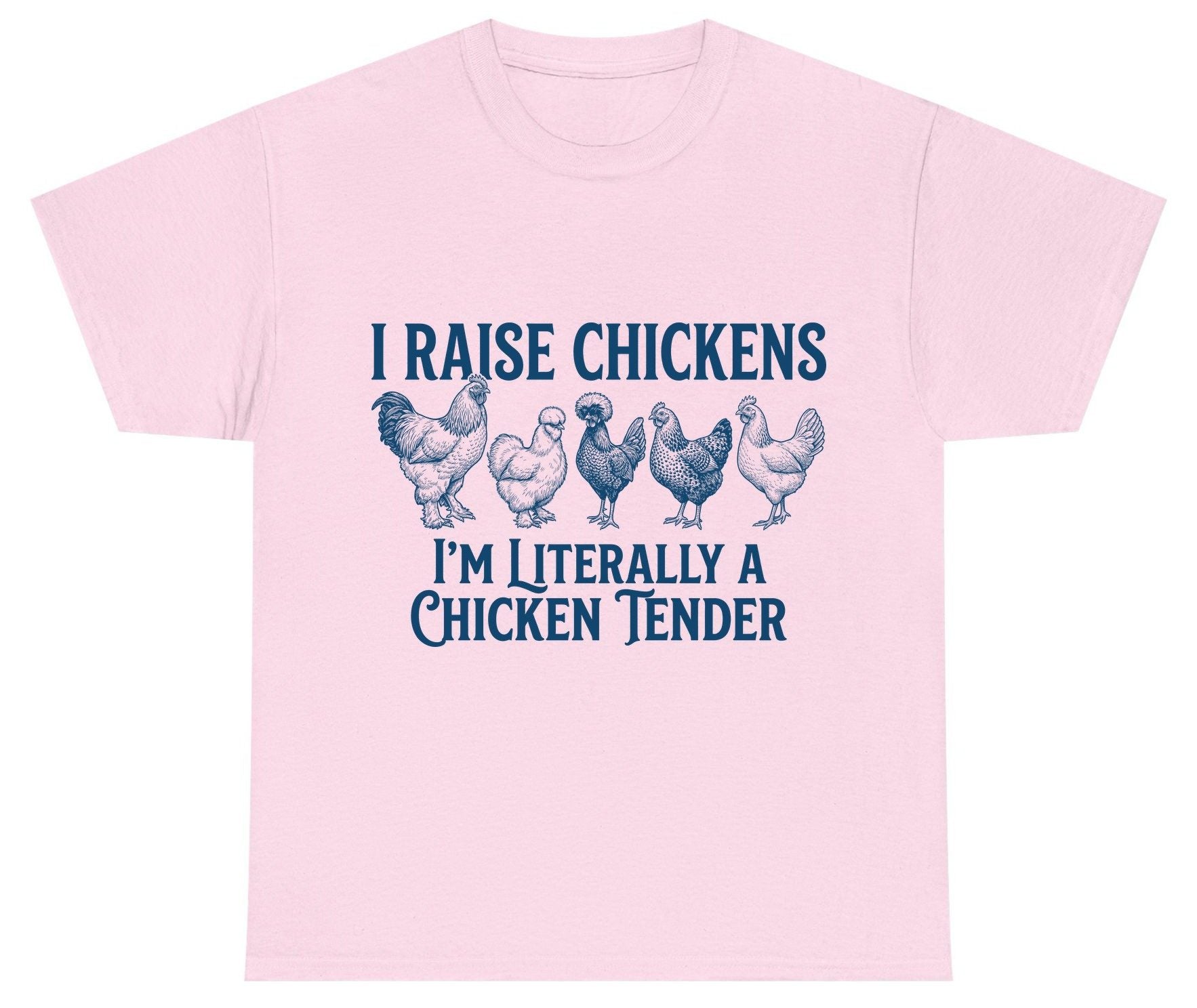 I Raise Chickens I'm Literally a Chicken Tender chicken farming Youth T-Shirt Light Pink product mockup
