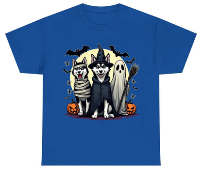 Halloween Huskies in Costumes Halloween huskies Youth T-Shirt Royal product mockup