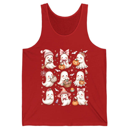 Cute Pink Halloween Ghosts cute Halloween ghosts Tank Top Red product mockup