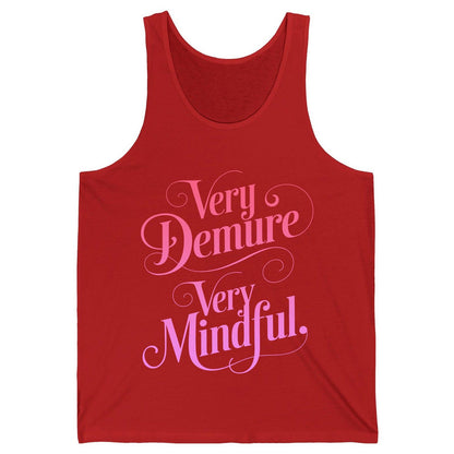 Very Demure Very Mindful mindfulness Tank Top Red product mockup