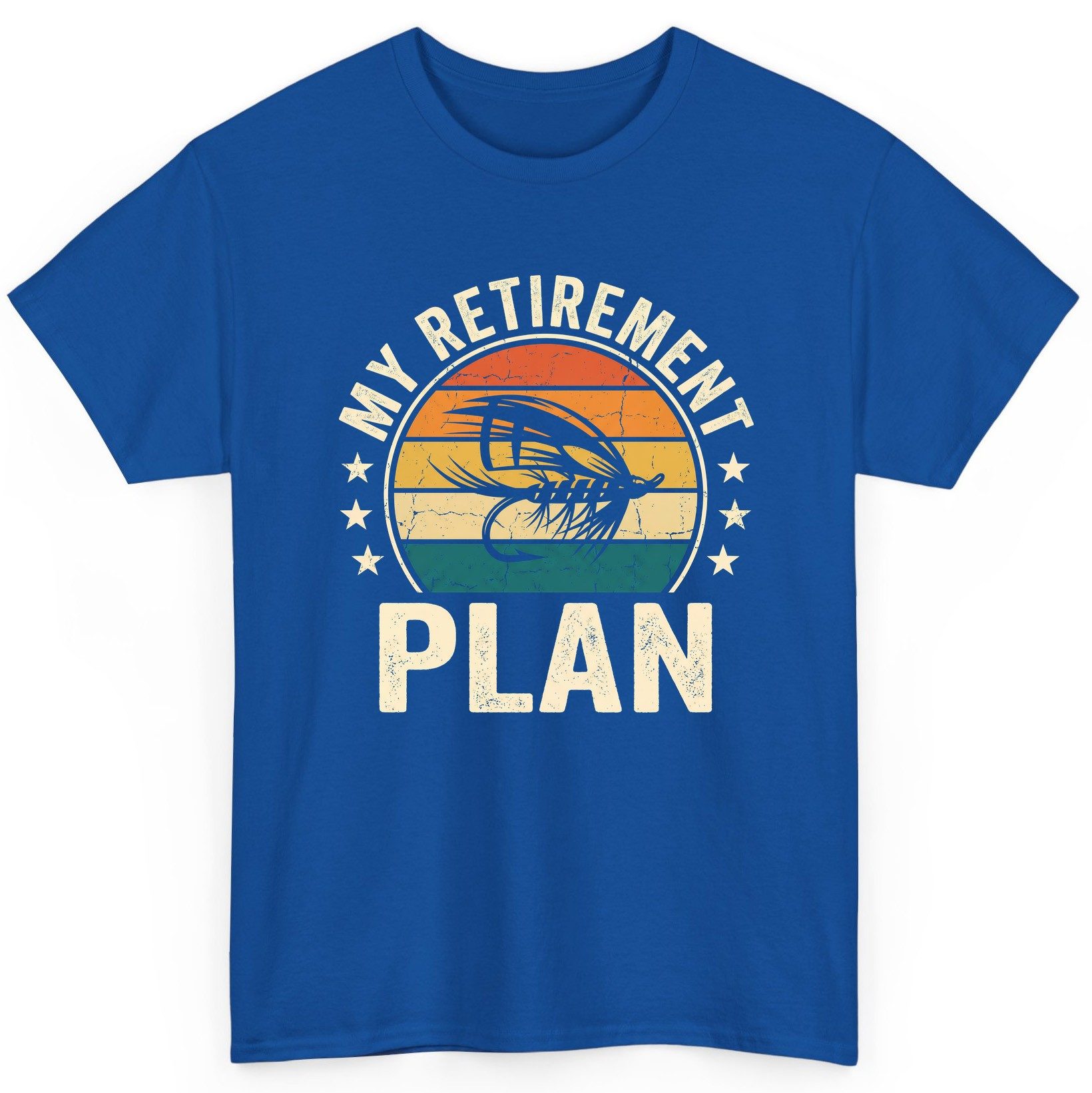 My Retirement Plan fly fishing T-Shirt Royal product mockup