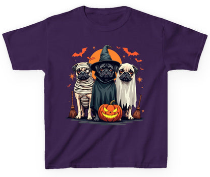 Halloween Pugs Costumes pugs Youth T-Shirt Purple product mockup