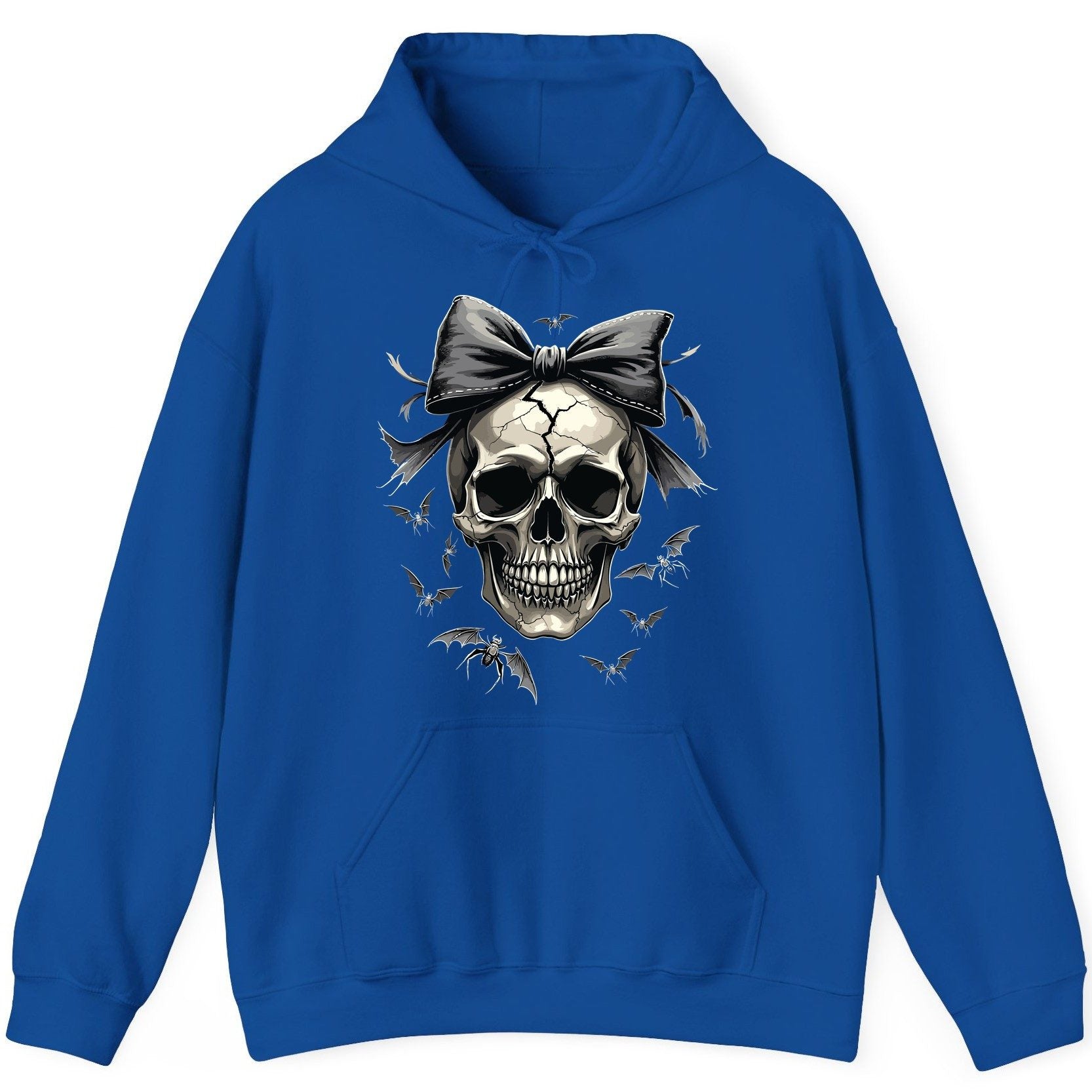 Gothic Skull with Bow gothic skull Hoodie Royal product mockup