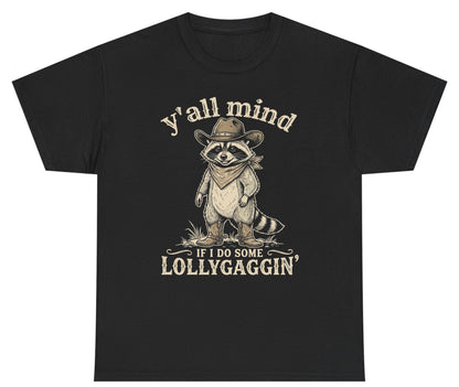 Y'all Mind IF I DO SOME Lollygagging' Youth T-Shirt - product mockup - Black