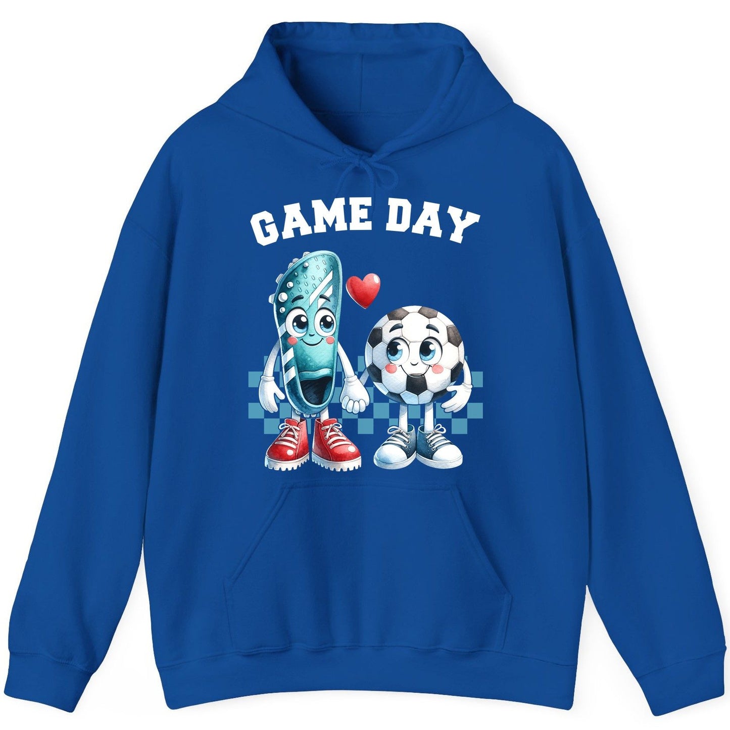 Game Day soccer Hoodie Royal product mockup