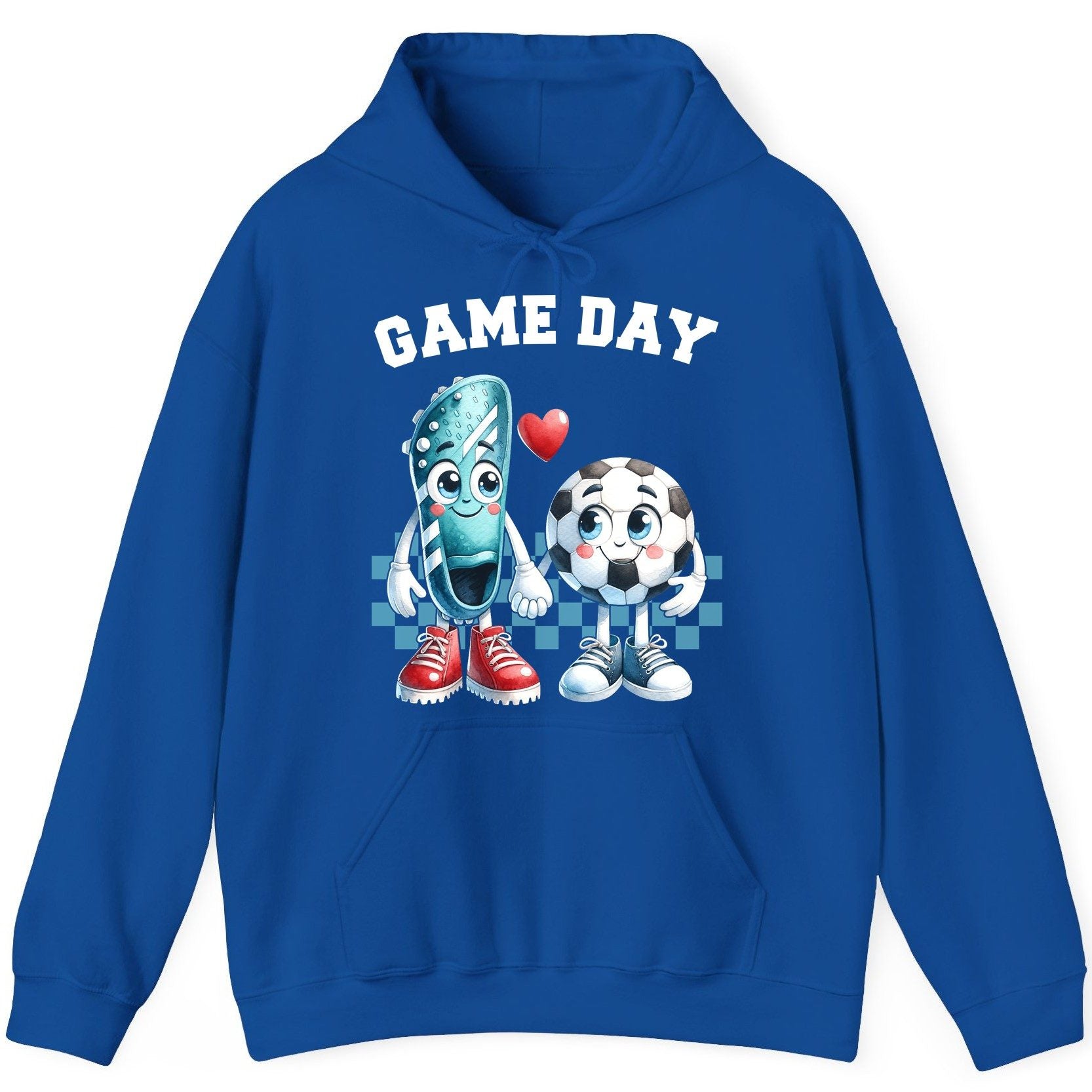 Game Day soccer Hoodie Royal product mockup