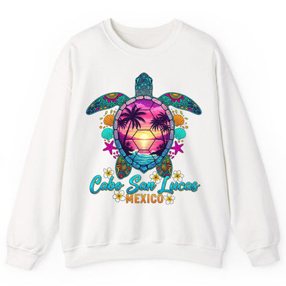 Cabo San Lucas Mexico sea turtle Sweatshirt White product mockup