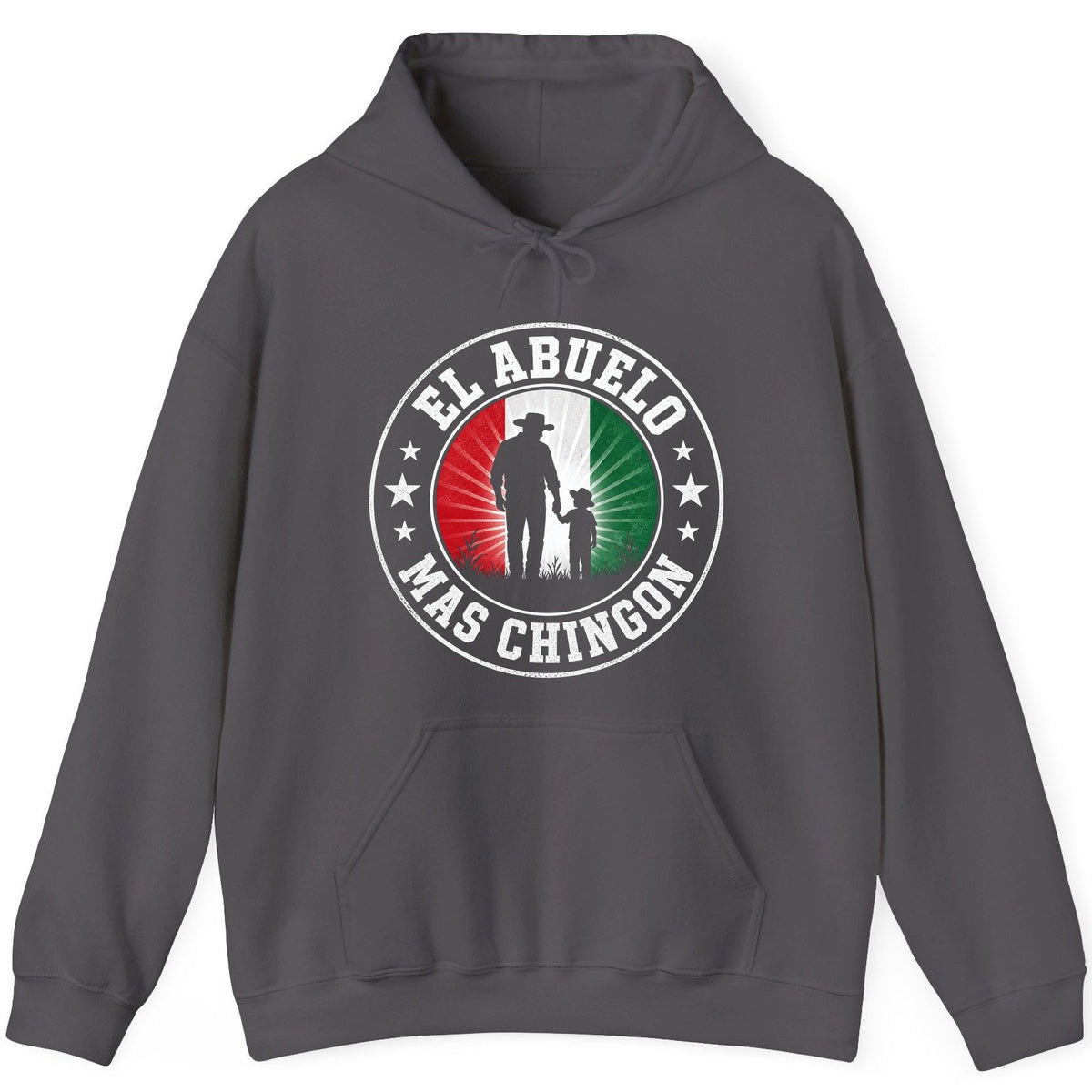 El Abuelo Mas Chingon mexican grandfather Hoodie Charcoal product mockup