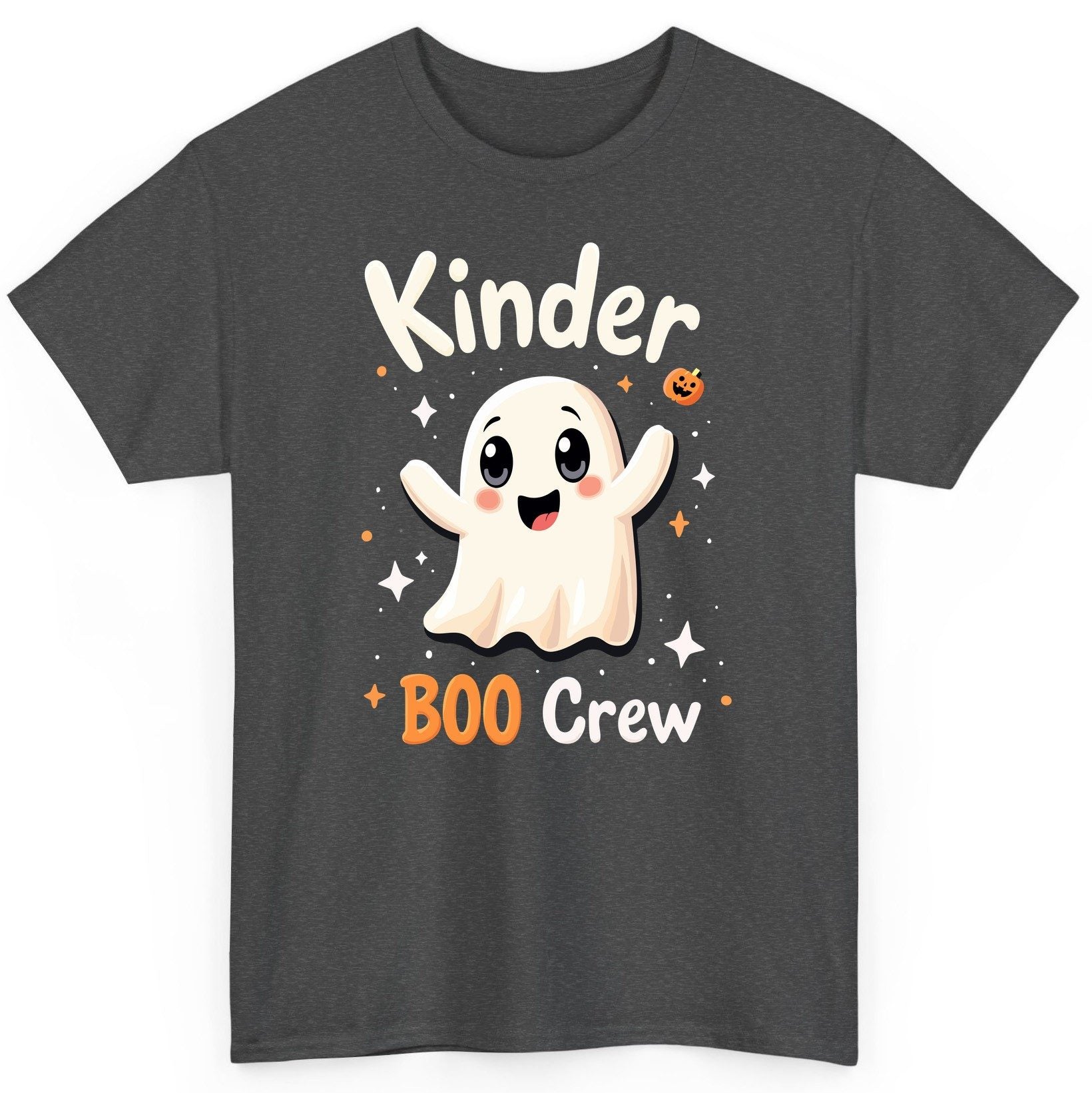 Kinder Boo Crew cute ghost T-Shirt Dark Heather product mockup