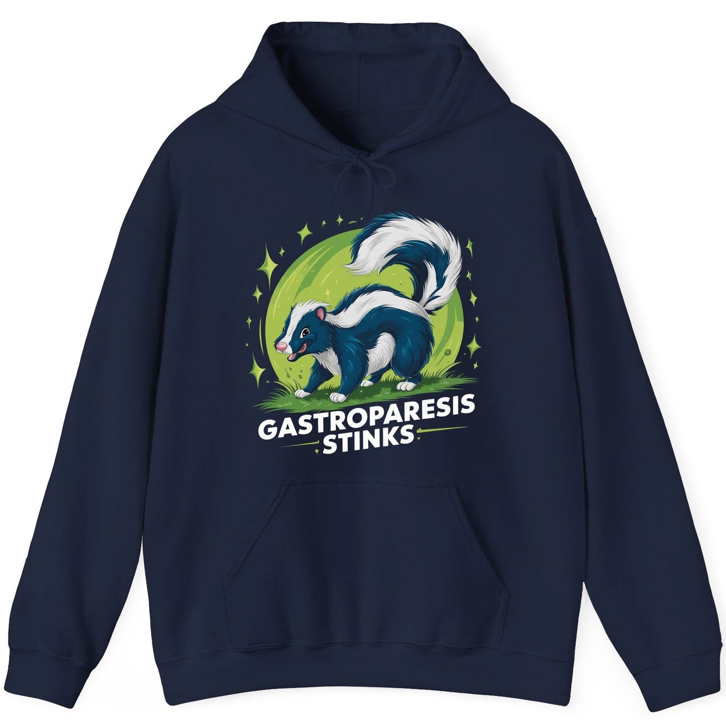 Gastroparesis Stinks gastroparesis awareness Hoodie Navy product mockup