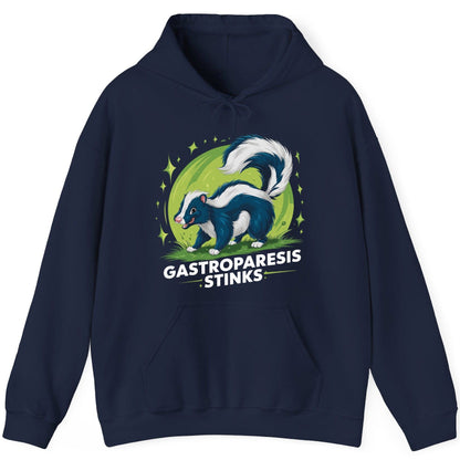 Gastroparesis Stinks gastroparesis awareness Hoodie Navy product mockup