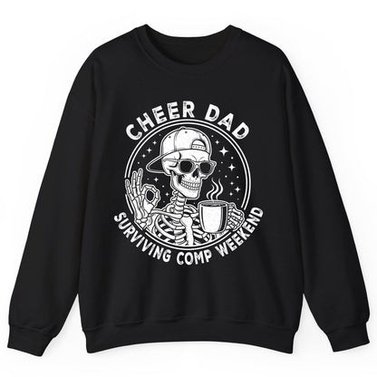 Cheer Dad Surviving Comp Weekend cheer dad Sweatshirt Black product mockup