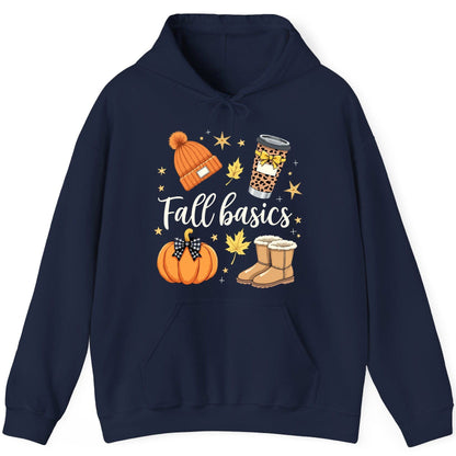 Fall Basics autumn essentials Hoodie Navy product mockup