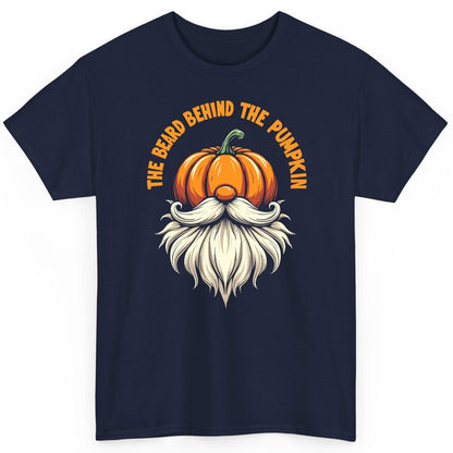 The Beard Behind the Pumpkin Halloween gnome T-Shirt Navy product mockup