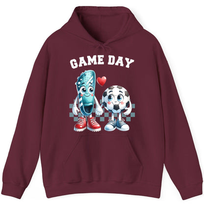 Game Day soccer Hoodie Maroon product mockup