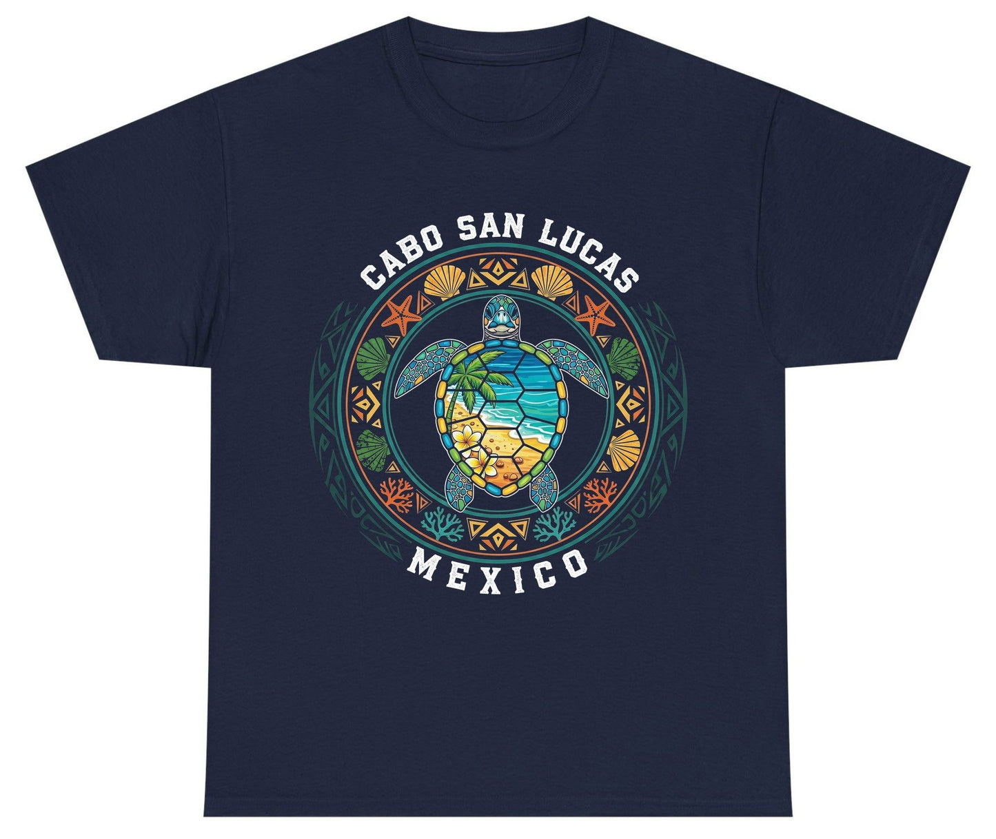 Cabo San Lucas Mexico sea turtle Youth T-Shirt Navy product mockup