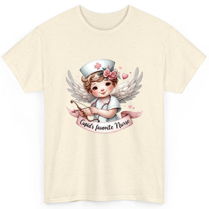 Cupid's Favorite Nurse cupid nurse T-Shirt Natural product mockup