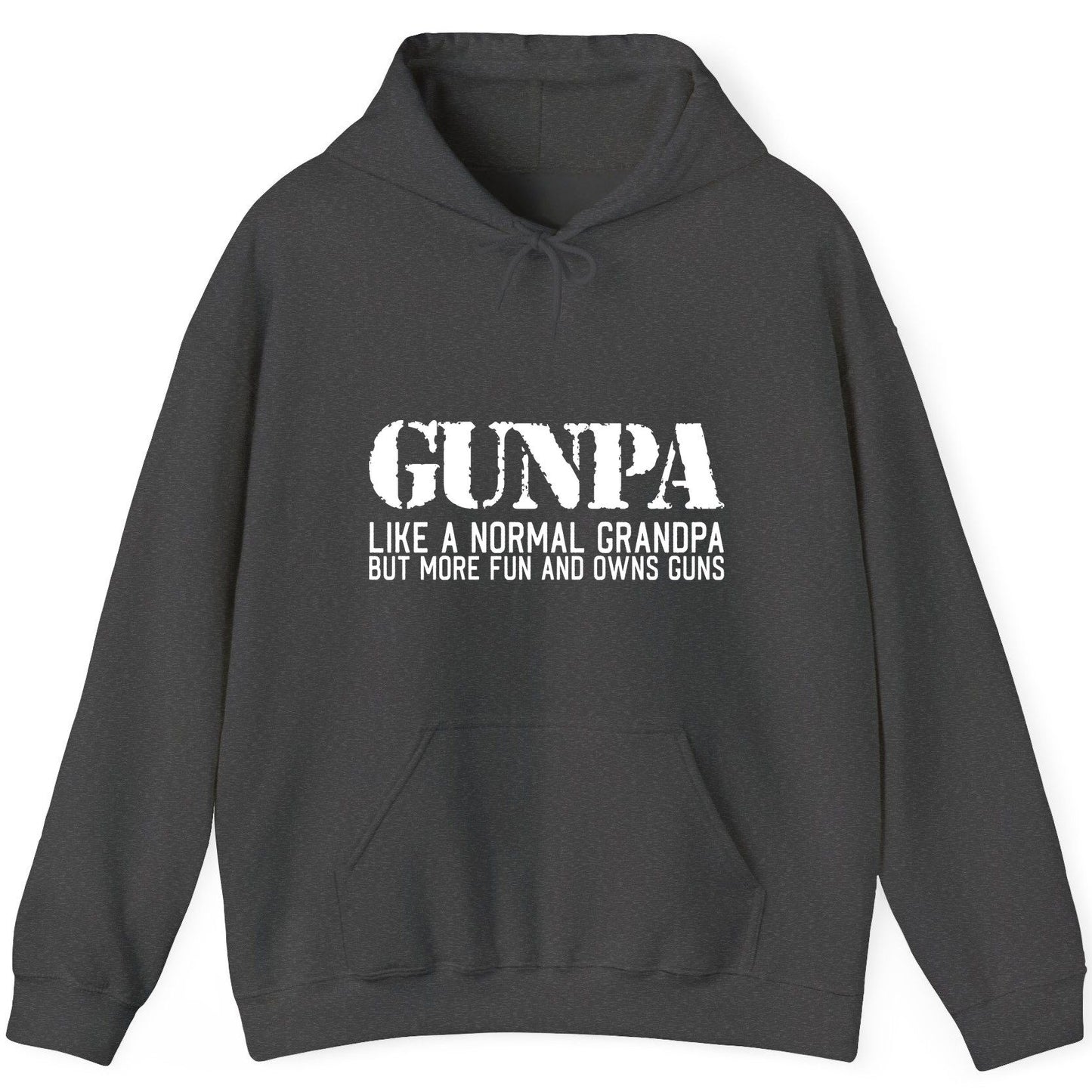Gunpa Like a Normal Grandpa but More Fun and Owns Guns funny gun owner grandpa Hoodie Dark Heather product mockup