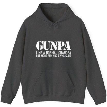Gunpa Like a Normal Grandpa but More Fun and Owns Guns funny gun owner grandpa Hoodie Dark Heather product mockup