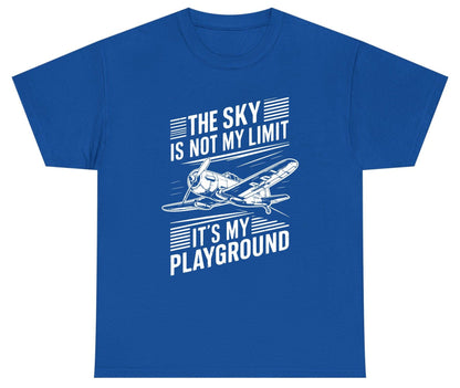 The Sky Is Not My Limit It's My Playground vintage airplane Youth T-Shirt Royal product mockup