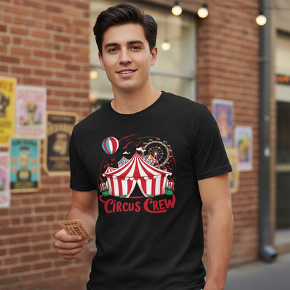 Circus Crew circus Youth T-Shirt Black lifestyle mockup