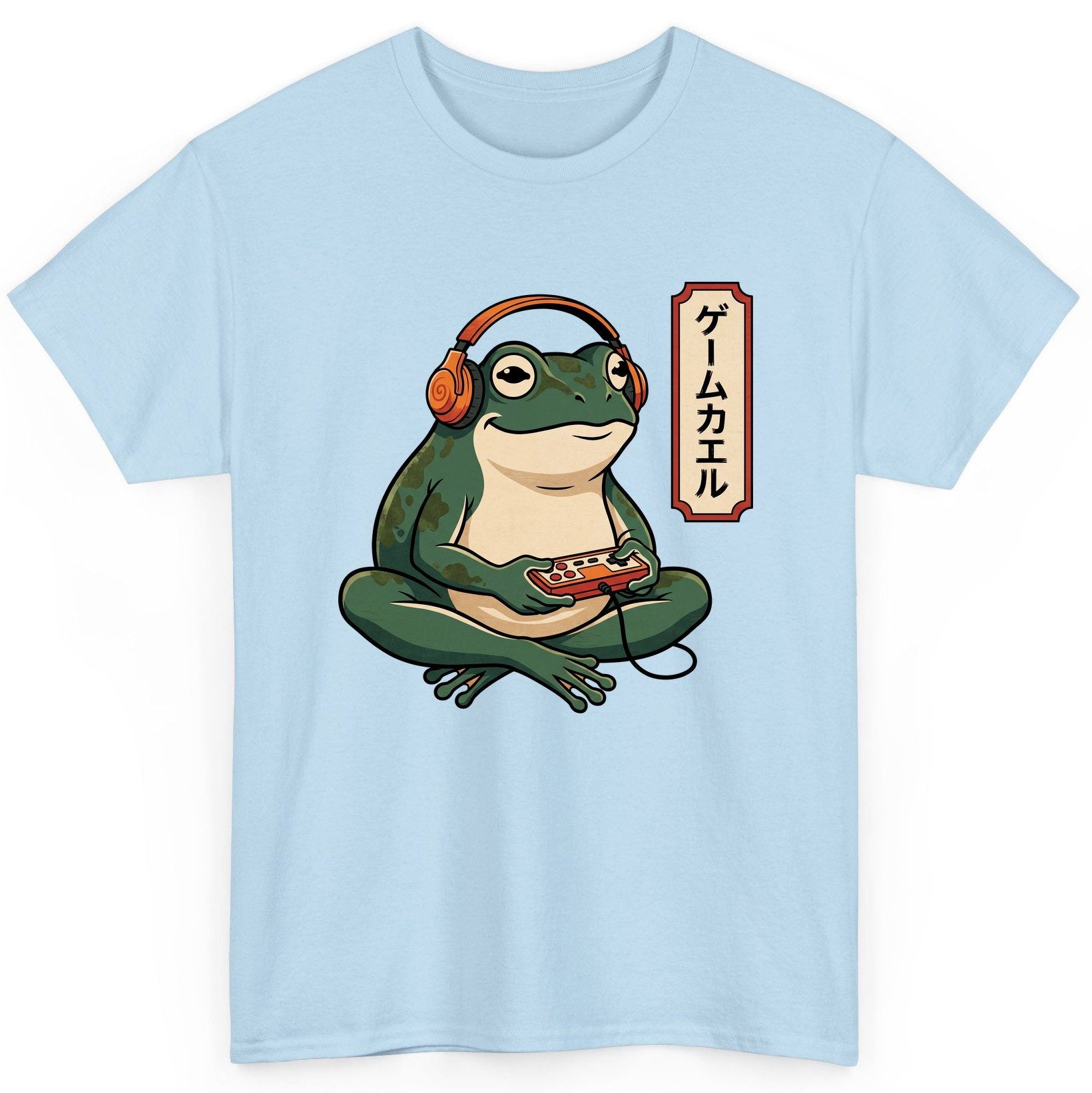 ゲームカエル gamer frog T-Shirt Light Blue product mockup