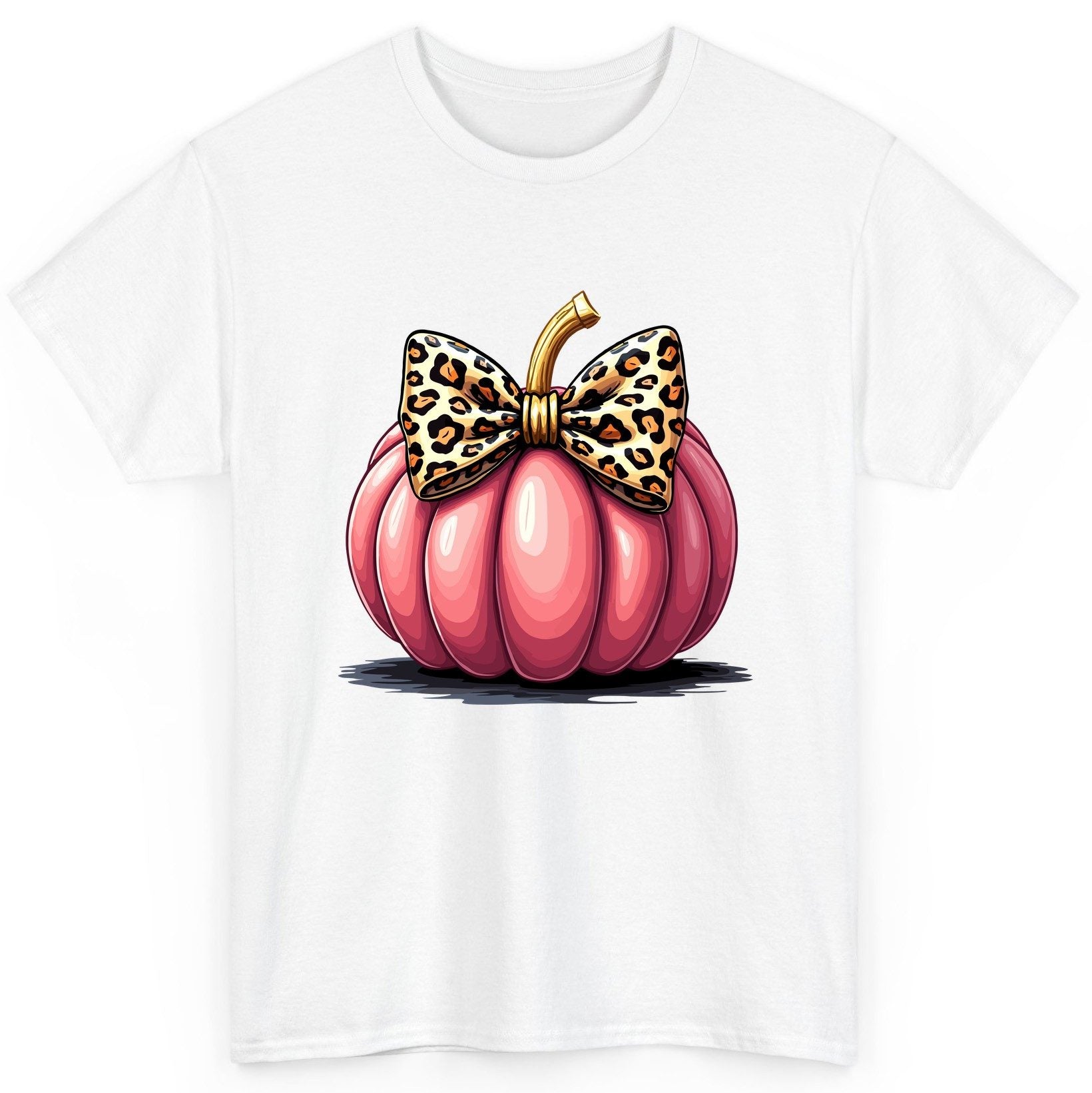 Pink Leopard Pumpkin pink pumpkin T-Shirt White product mockup