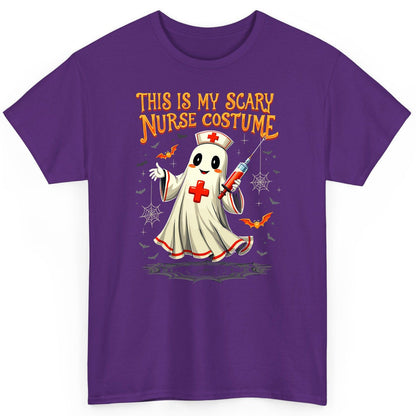 This Is My Scary Nurse Costume Halloween ghost nurse T-Shirt Purple product mockup