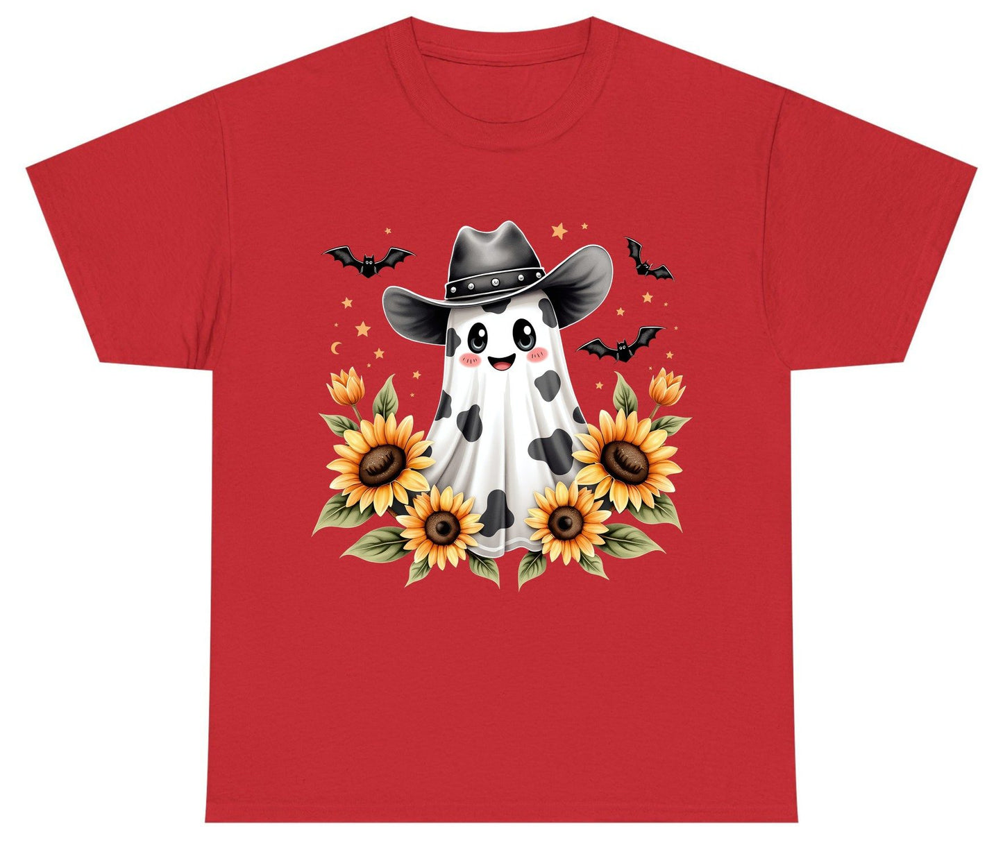 Cowboy Ghost Sunflowers cowboy ghost Youth T-Shirt Red product mockup