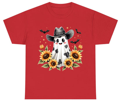Cowboy Ghost Sunflowers cowboy ghost Youth T-Shirt Red product mockup