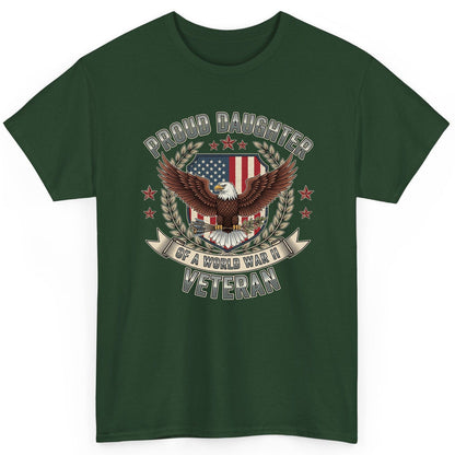 Proud Daughter of a World War Ii Veteran wwii veteran T-Shirt Forest Green product mockup