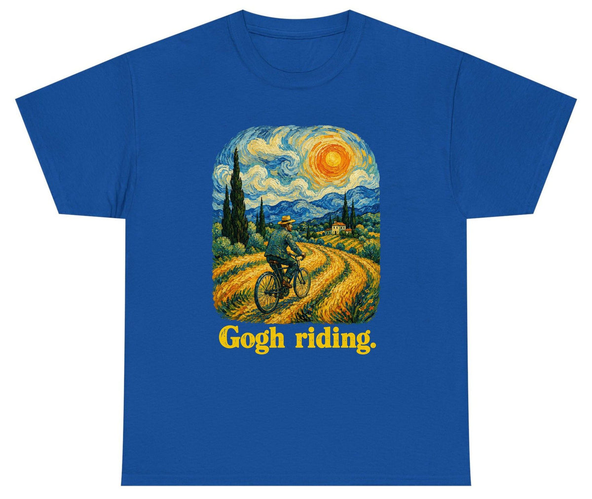 Gogh Riding van gogh parody Youth T-Shirt Royal product mockup
