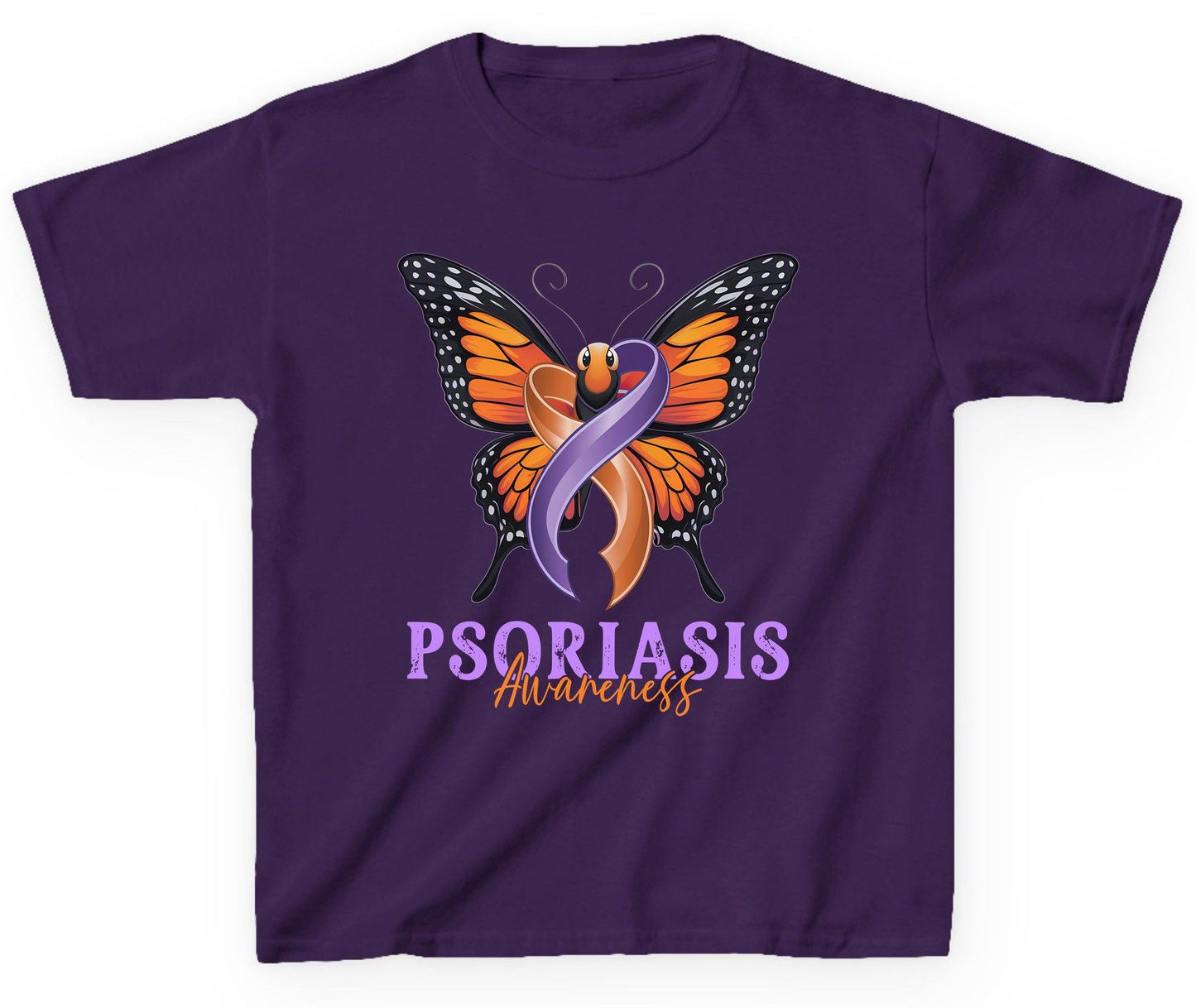 Psoriasis Awareness psoriasis awareness Youth T-Shirt Purple product mockup