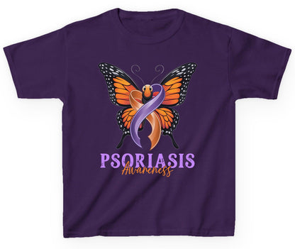 Psoriasis Awareness psoriasis awareness Youth T-Shirt Purple product mockup