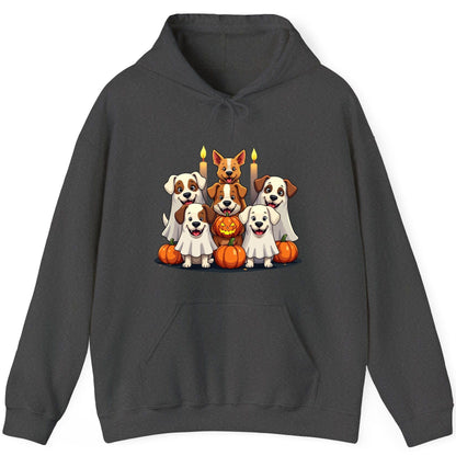 Cute Ghost Dogs Halloween Halloween dogs Hoodie Dark Heather product mockup