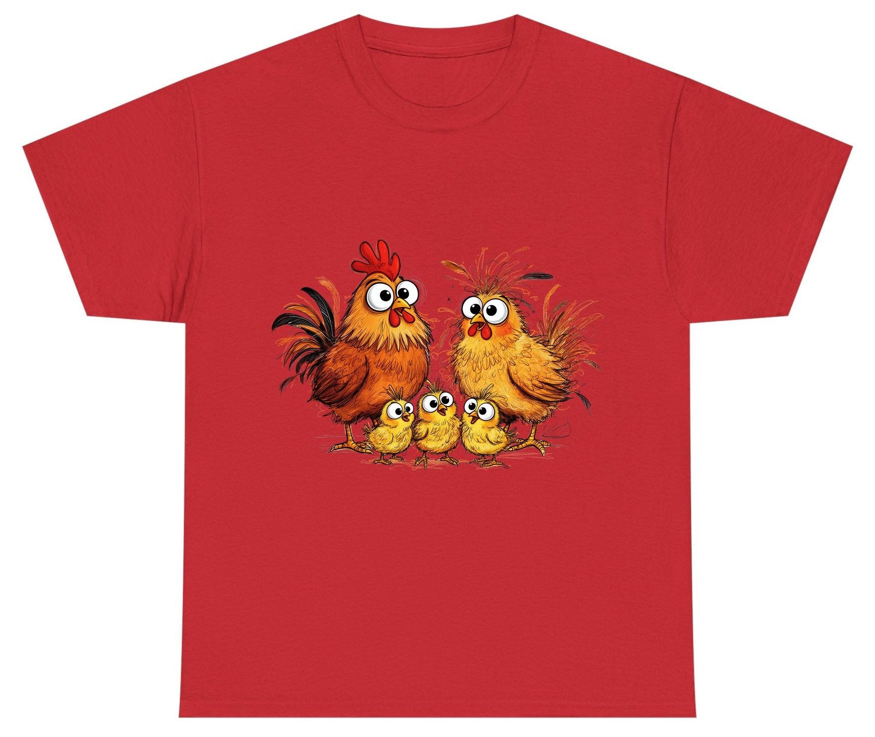 Funny Chicken Family chicken family Youth T-Shirt Red product mockup
