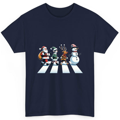 Christmas Abbey Road Parody Christmas abbey road parody T-Shirt Navy product mockup