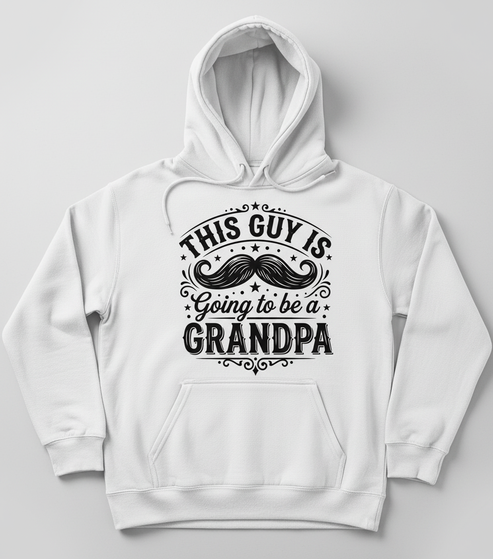 This Guy Is Going To Be A Grandpa Pregnancy Announcement Hoodie - White