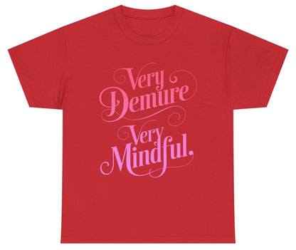 Very Demure Very Mindful mindfulness Youth T-Shirt Red product mockup