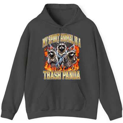 My Spirit Animal Is a Trash Panda raccoon Hoodie Dark Heather product mockup