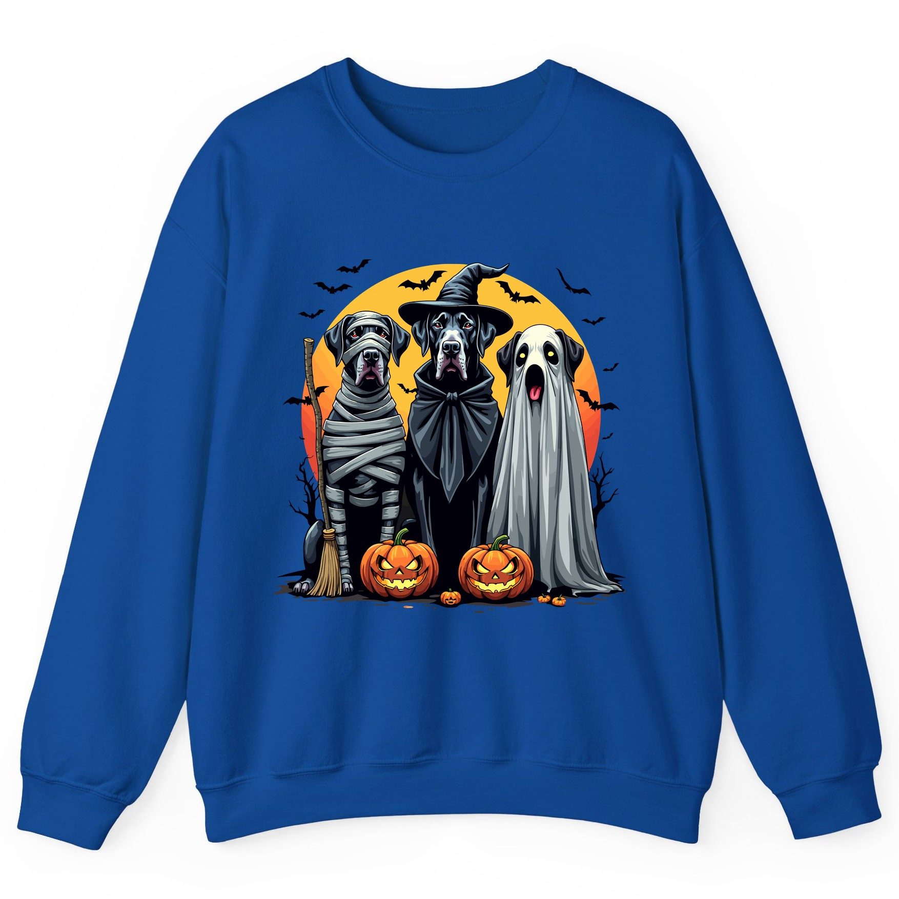 Halloween Dogs in Costumes Halloween dogs Sweatshirt Royal product mockup