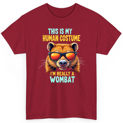 This Is My Human Costume I'm Really a Wombat wombat T-Shirt Cardinal Red product mockup