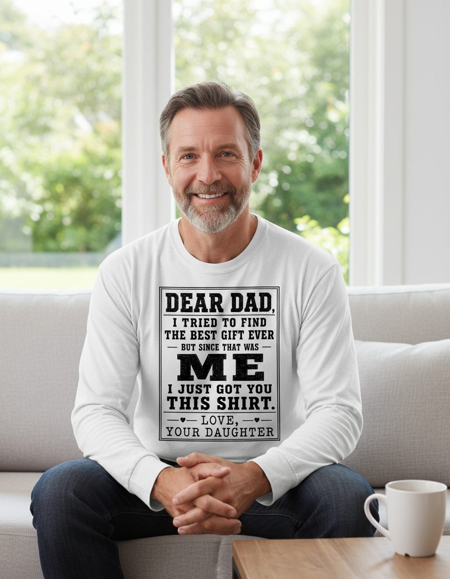 Dear Dad, I Tried to Find the Best Gift Ever but Since That Was Me I Just Got You This Shirt Love, Your Daughter funny gift