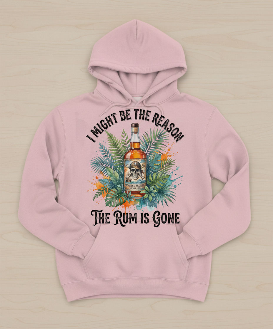 I Might Be The Reason The Rum Is Gone Pirate Design Hoodie - Light Pink